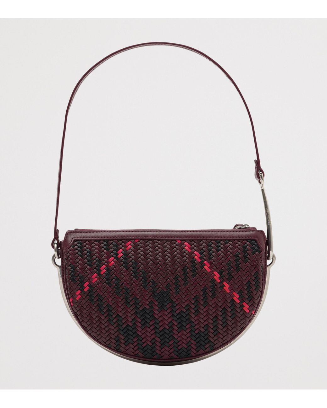 Burberry Purple Small Woven Bridle Saddle Bag