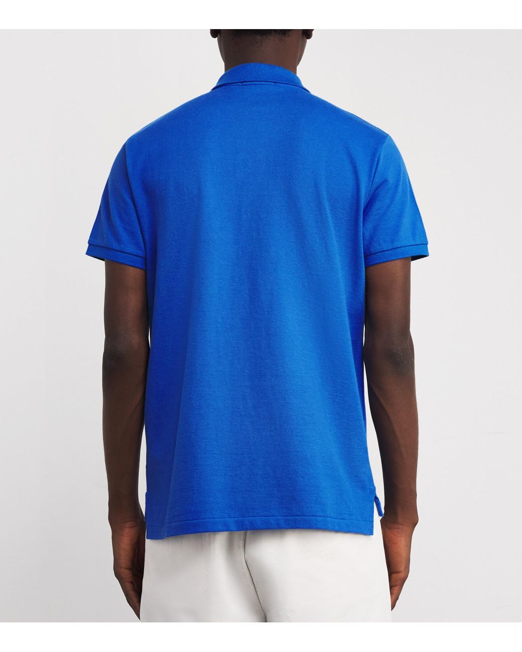 Polo Ralph Lauren Blue Cotton Mesh Custom-Fit Polo Shirt for men
