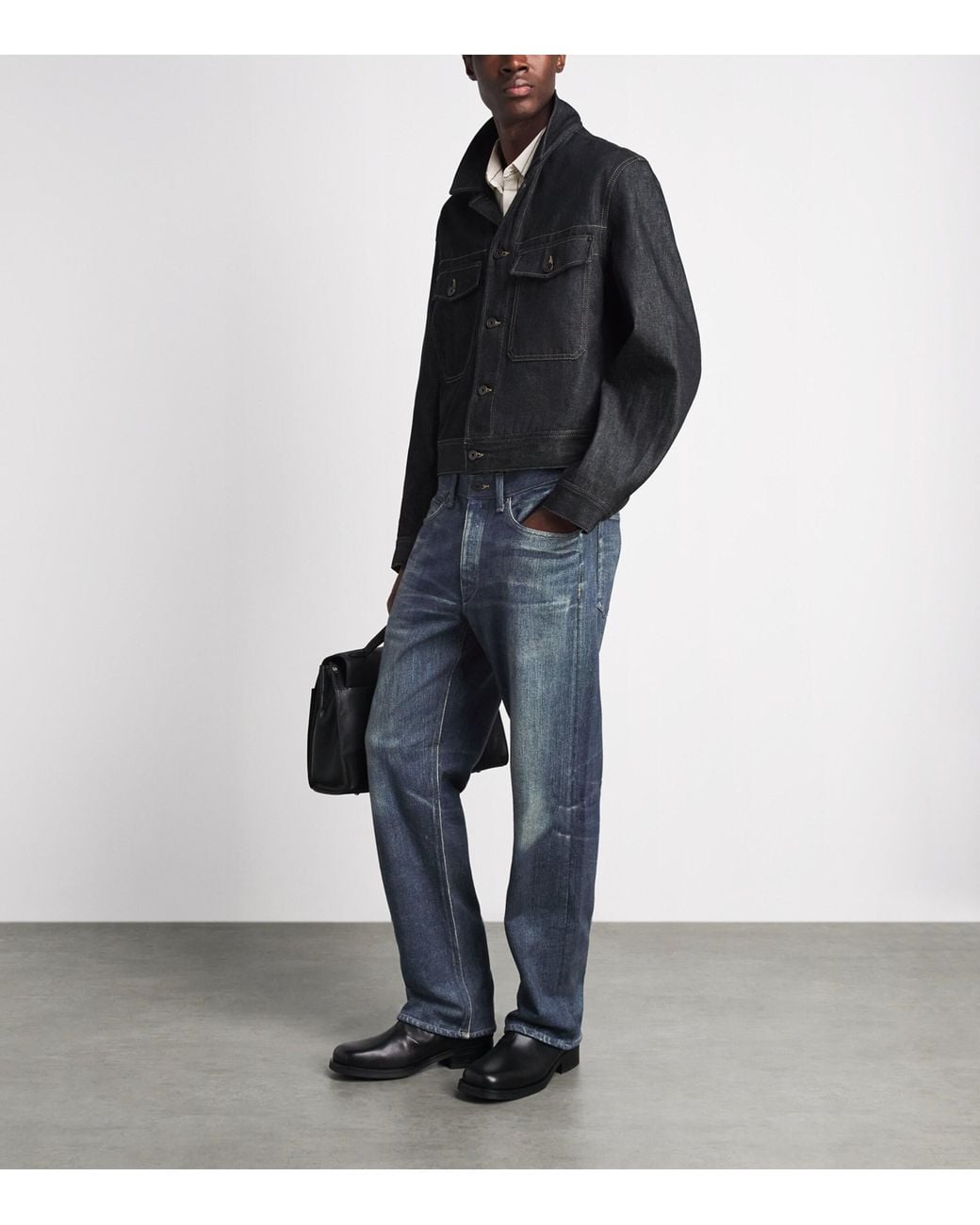 Rag & Bone Blue Miramar Wide-Leg Jeans for men