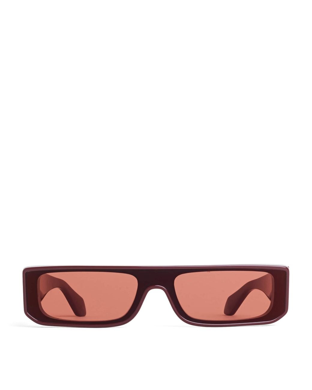 Alaïa Pink Acetate Rectangle Mask Sunglasses