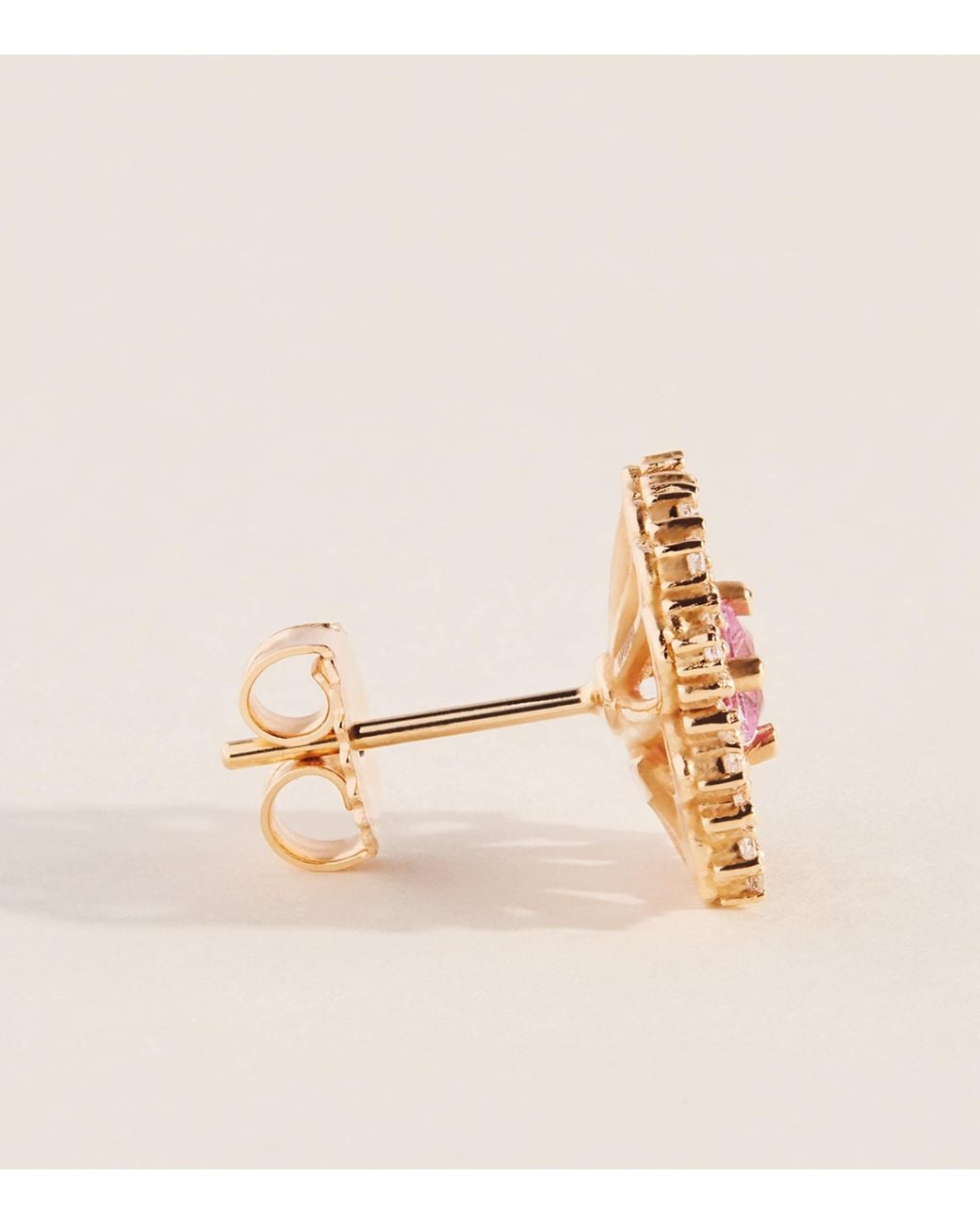 Suzanne Kalan Pink Sapphire And Diamond Flower Stud Earrings
