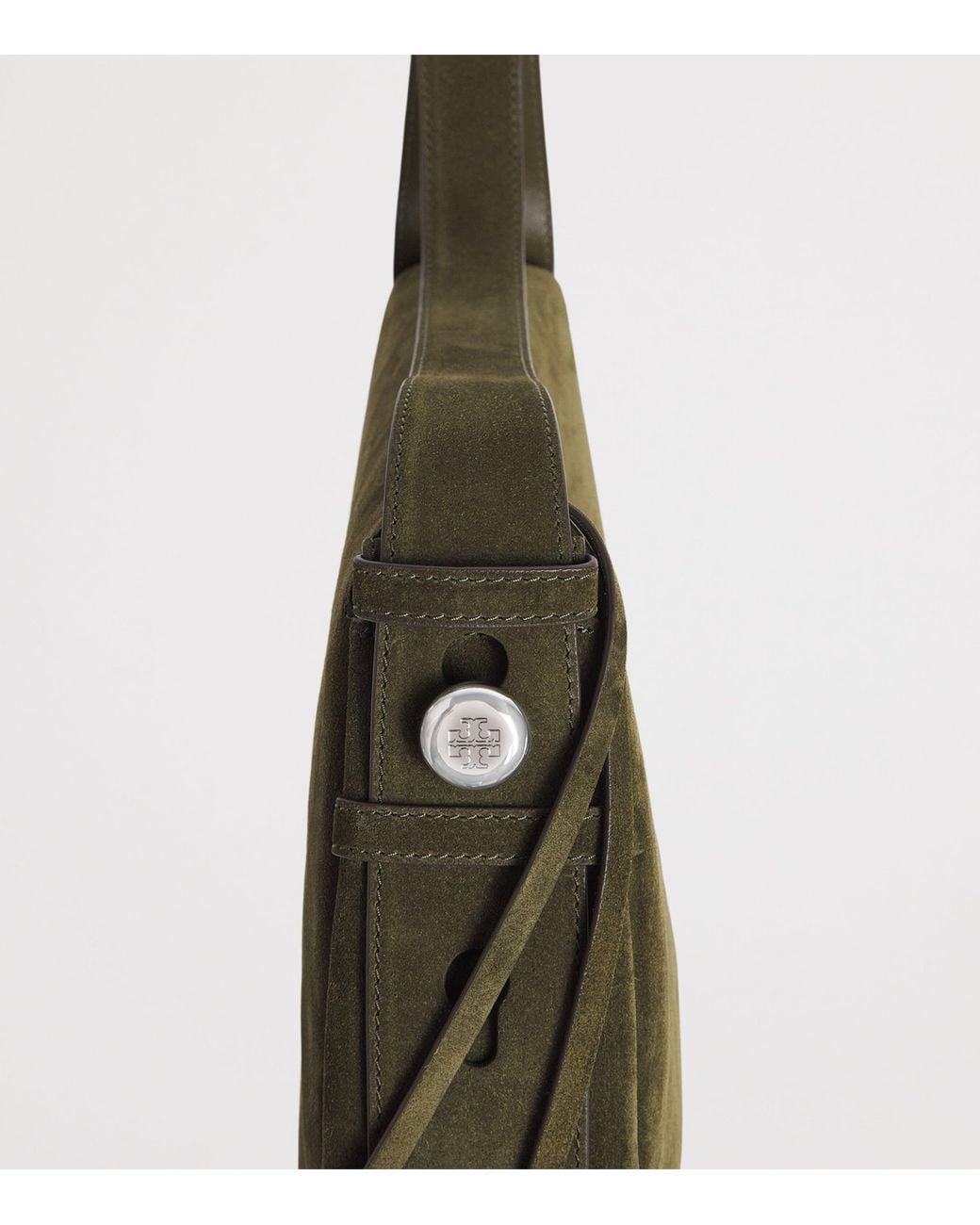 Tory Burch Green Suede Romy Shoulder Bag