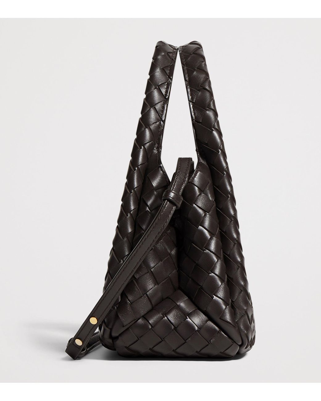 Bottega Veneta Black Baby Leather Campana Shoulder Bag