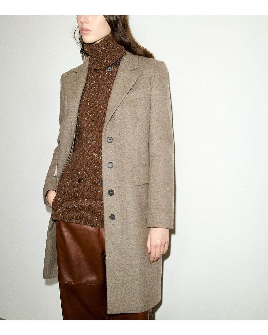 MAX&Co. Gray Virgin Wool-Blend Coat