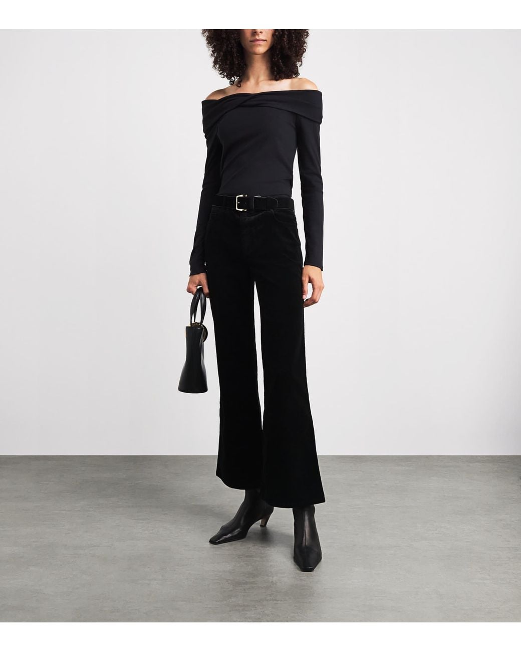 PAIGE Blue Off-The-Shoulder Aaliyah Top