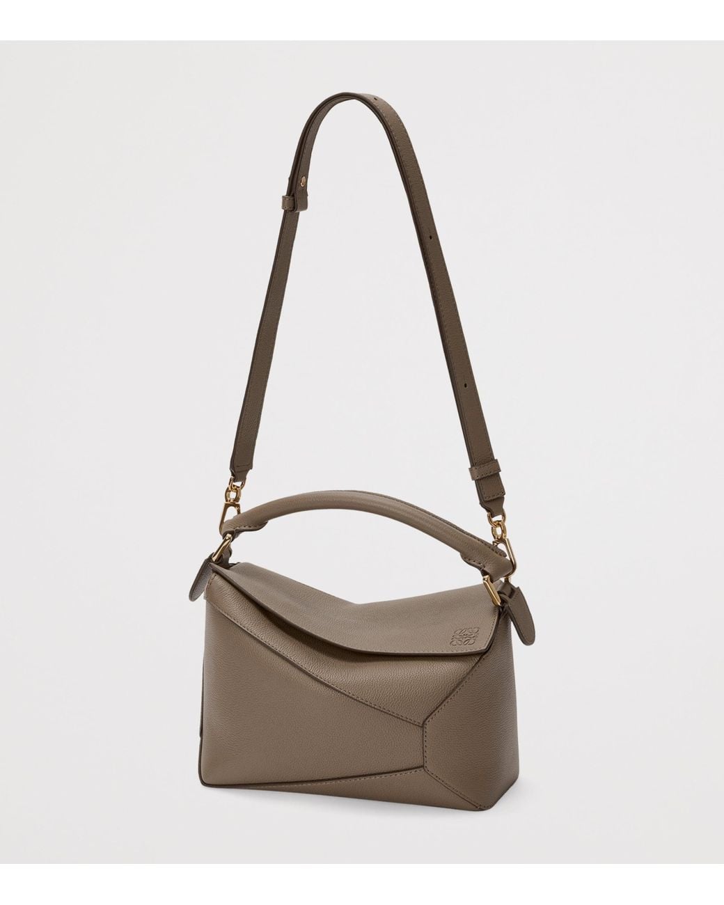 Loewe Metallic Small Leather Puzzle Edge Top-Handle Bag