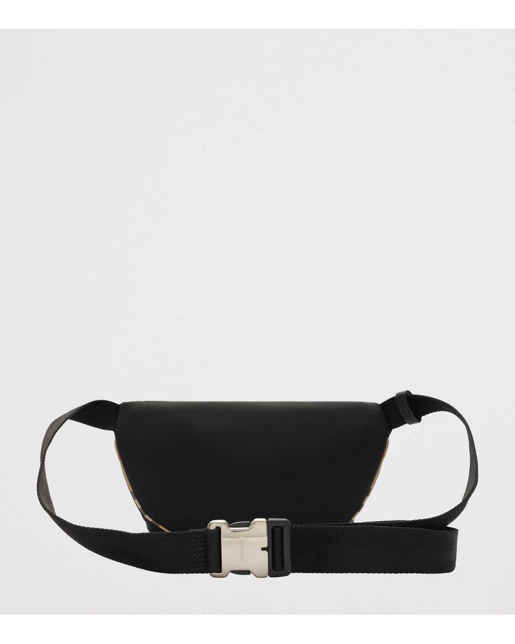 Burberry Black Check-Trim Belt Bag for men
