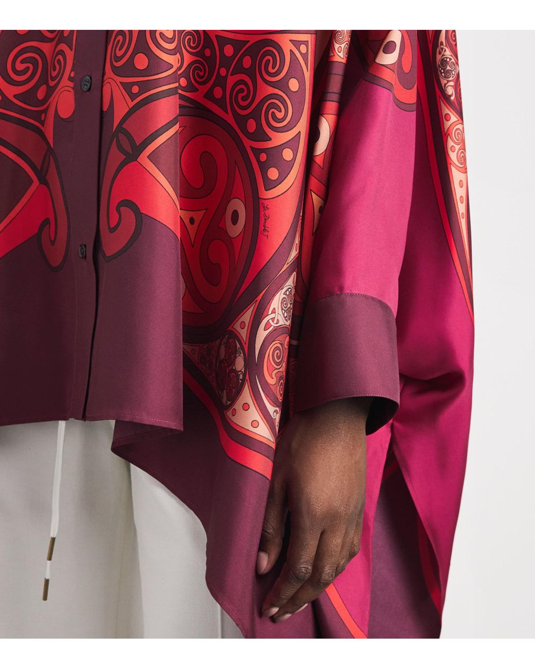 LaDoubleJ Red Silk Foulard Blouse