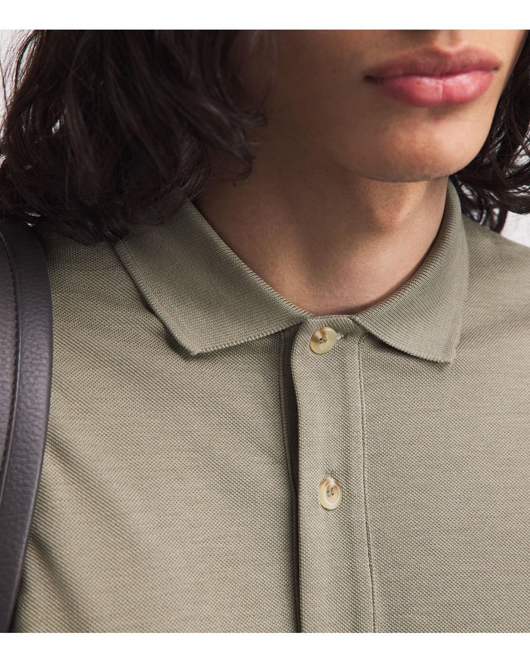7 For All Mankind Gray Short-Sleeve Polo Shirt for men