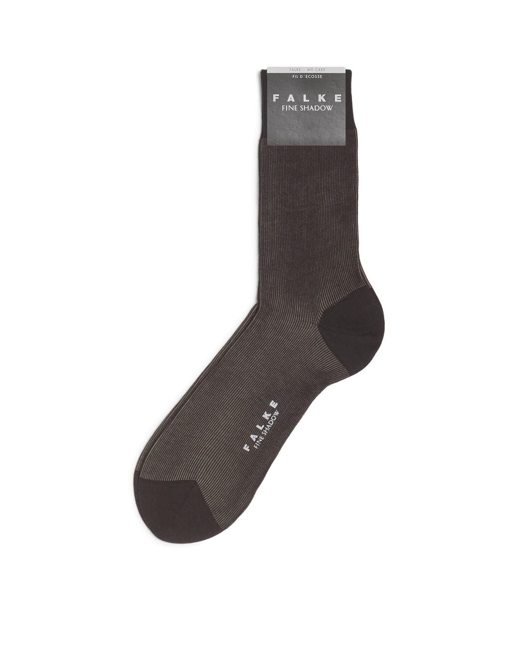 Falke Gray Fine Shadow Socks for men