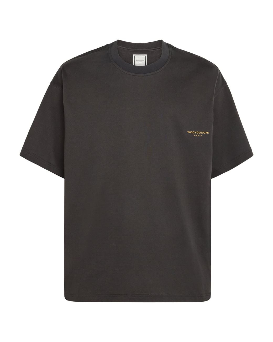 Wooyoungmi Black Cotton Graphic Print T-Shirt for men