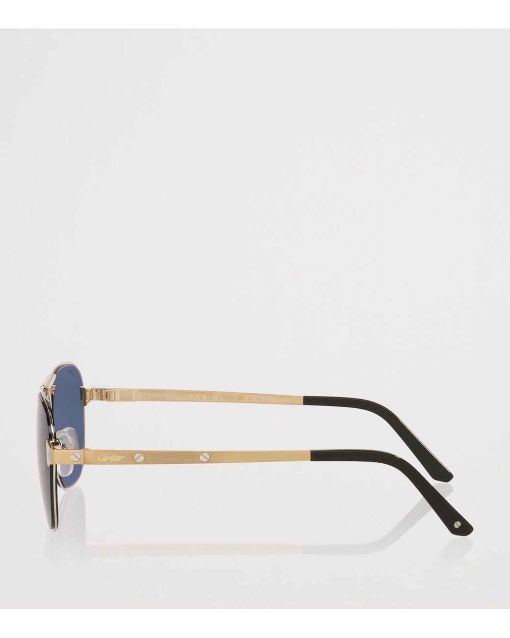 Cartier Blue Rectangular Aviator Sunglasses for men