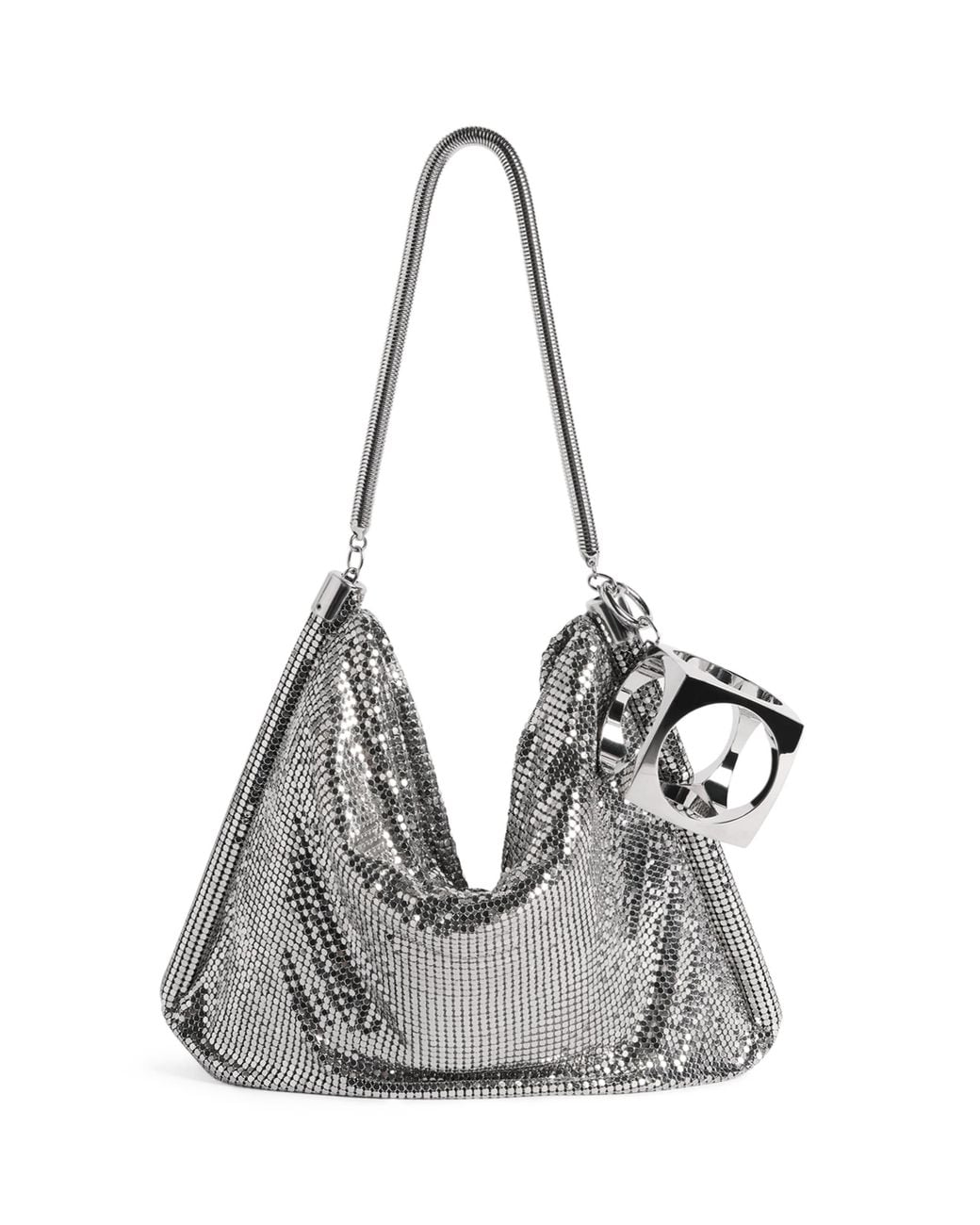 Rabanne Gray Chainmail Shoulder Bag