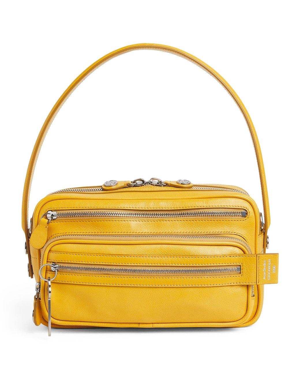 Acne Yellow Leather Camero Party Shoulder Bag