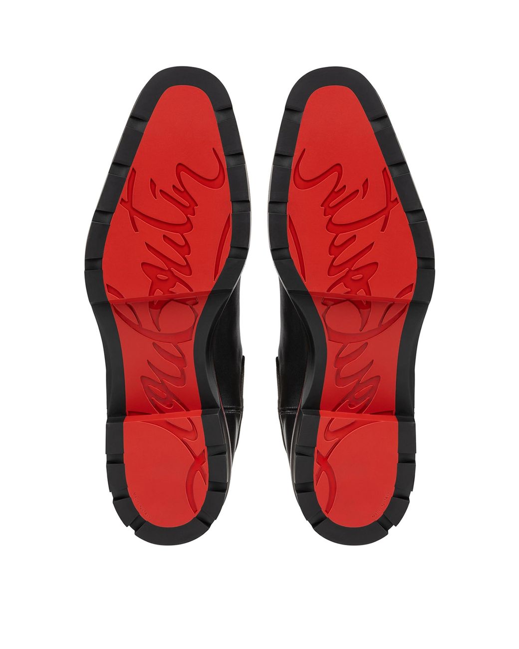 Christian Louboutin Black Alpinosol Leather Chelsea Boots for men