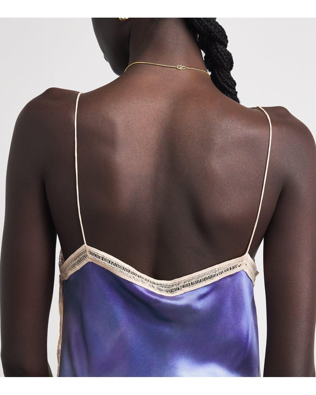 Gabriela Hearst Purple X Paul Smith Silk Printed Adolphine Maxi Dress