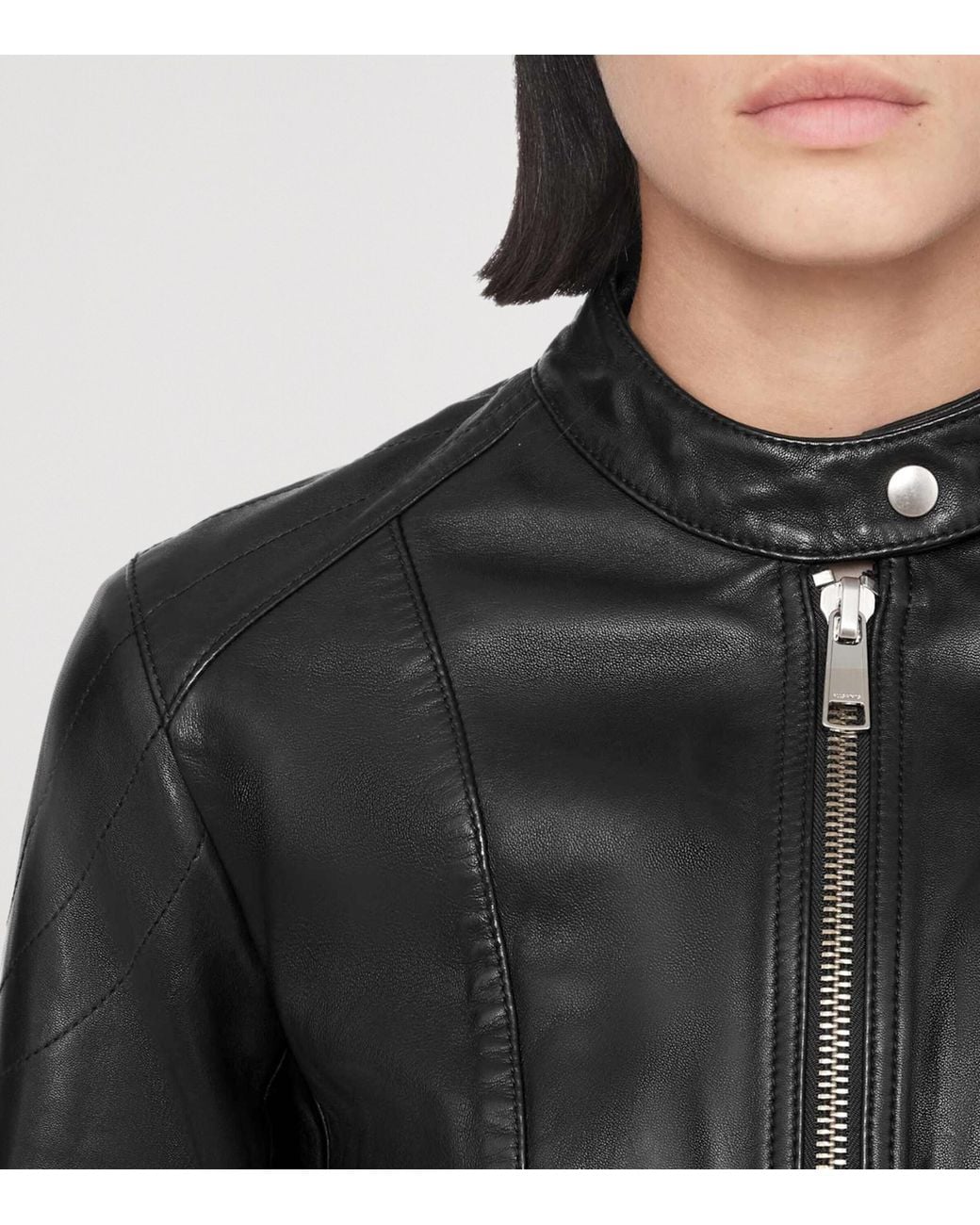 AllSaints Black Comet Leather Jacket