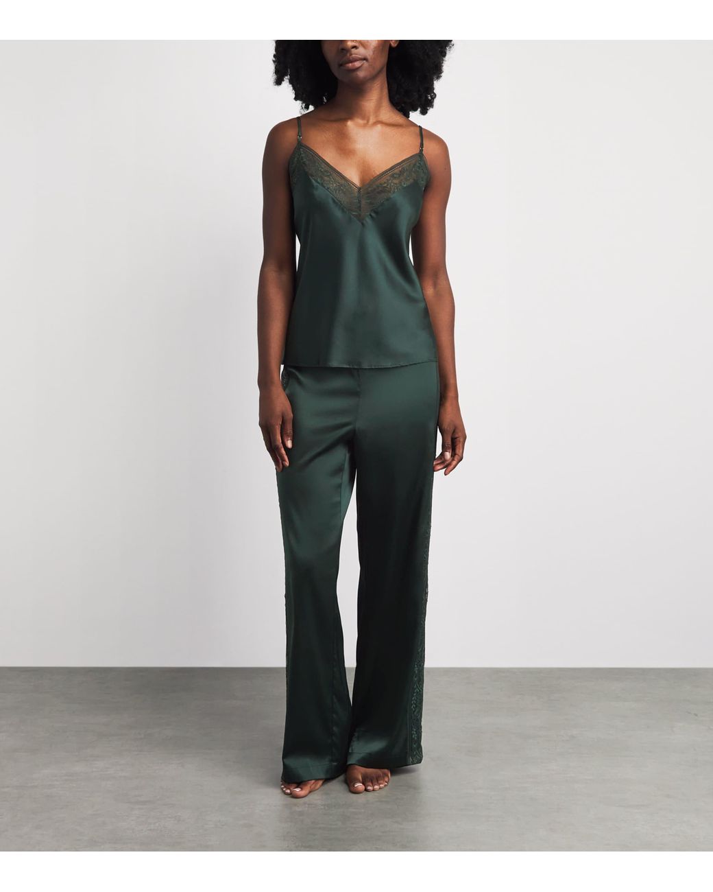 Aubade Green Silk-Blend Midnight Whisper Pyjama Trousers
