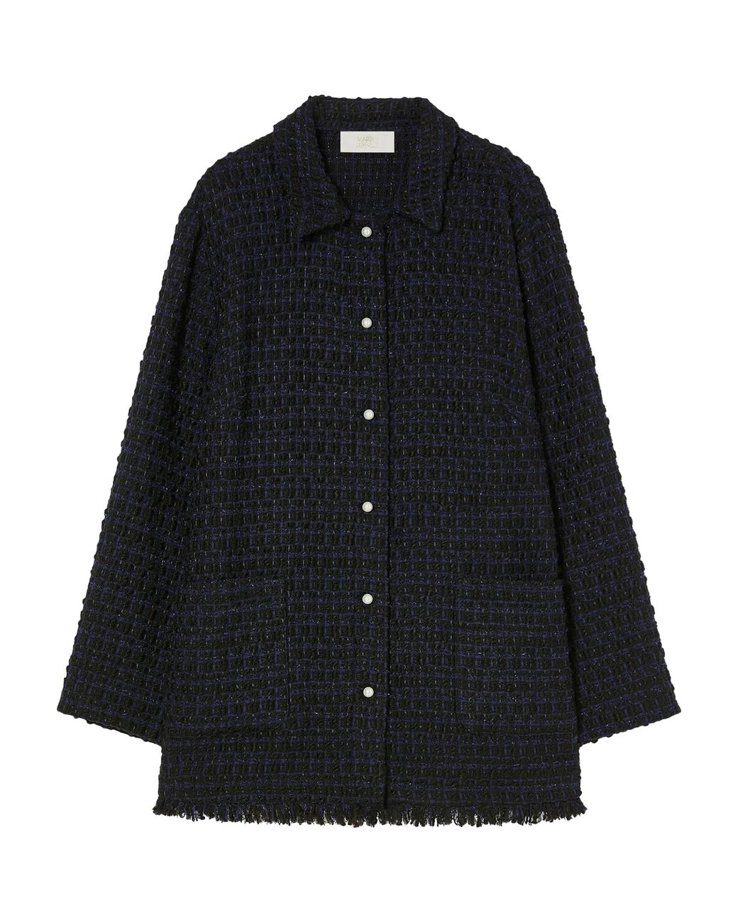 Marina Rinaldi Black Linen Woven Jacket