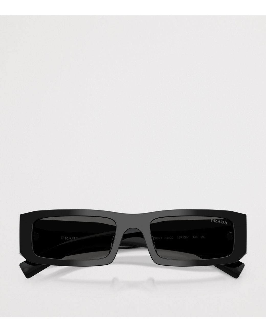 Prada Black Acetate Rectangle Sunglasses for men