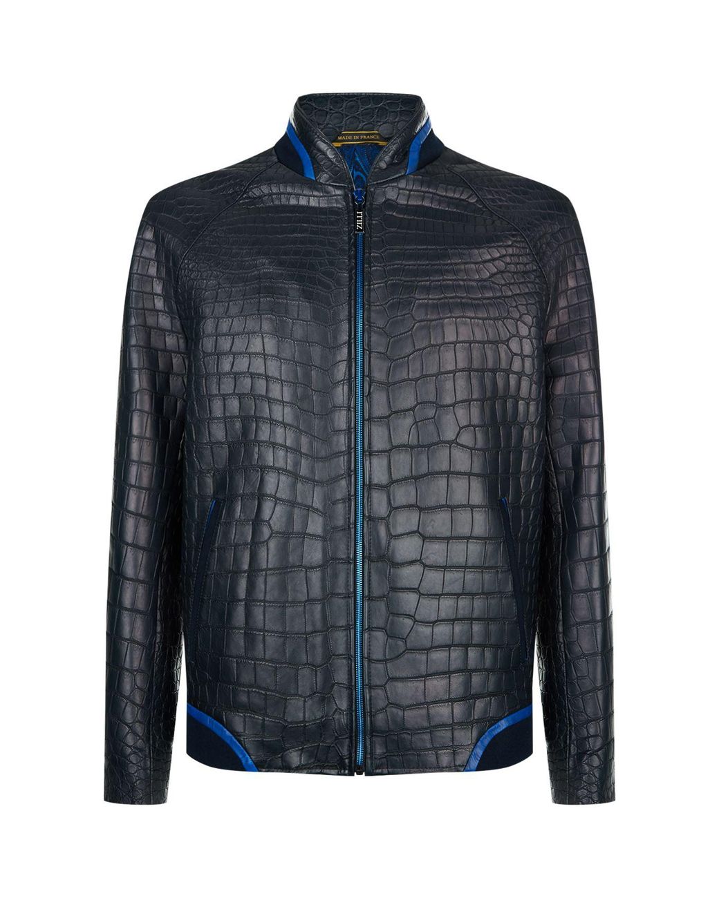 Zilli Crocodile Leather Bomber Jacket in Blue for Men | Lyst