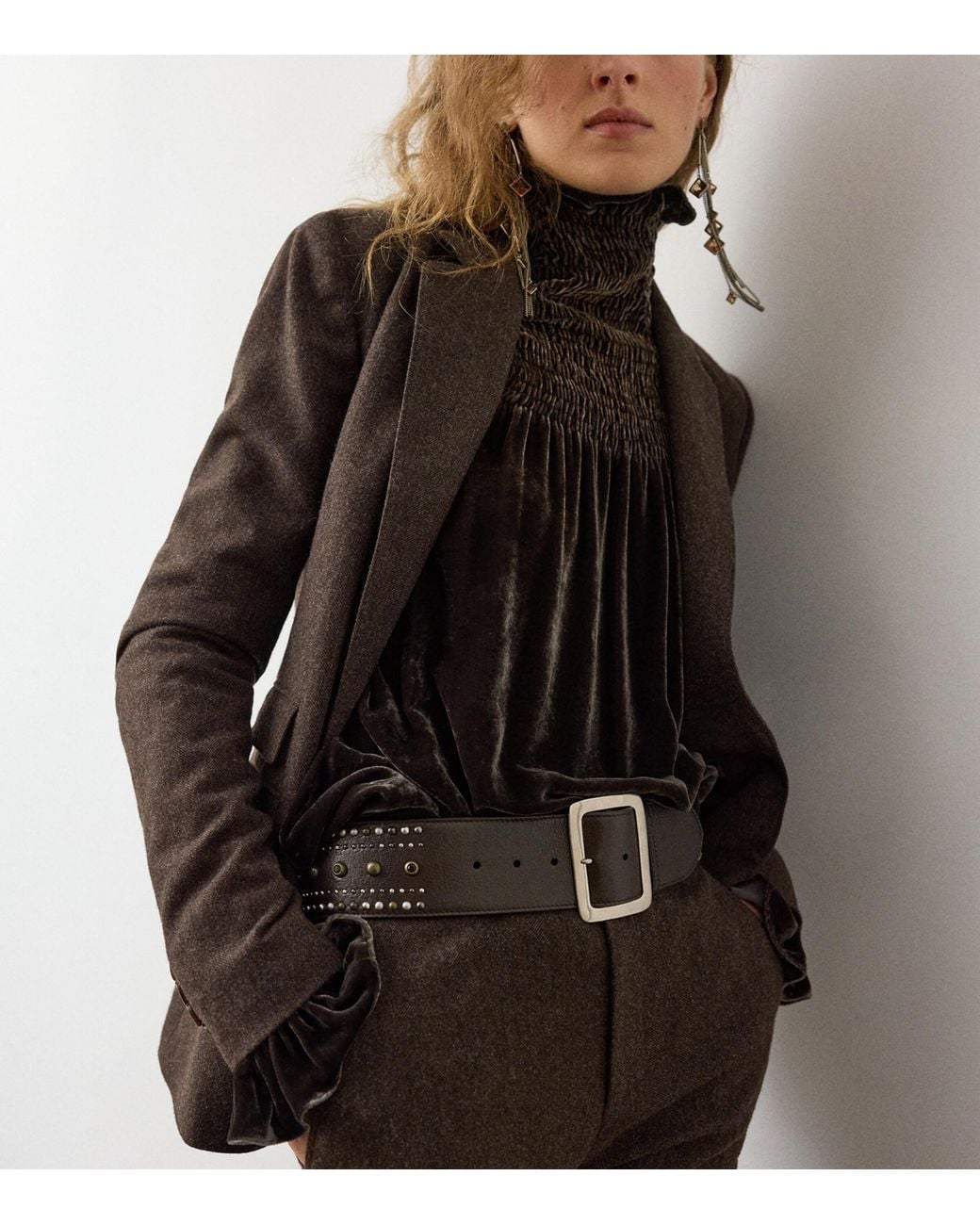 Ralph Lauren Black Velvet Maddison Blouse