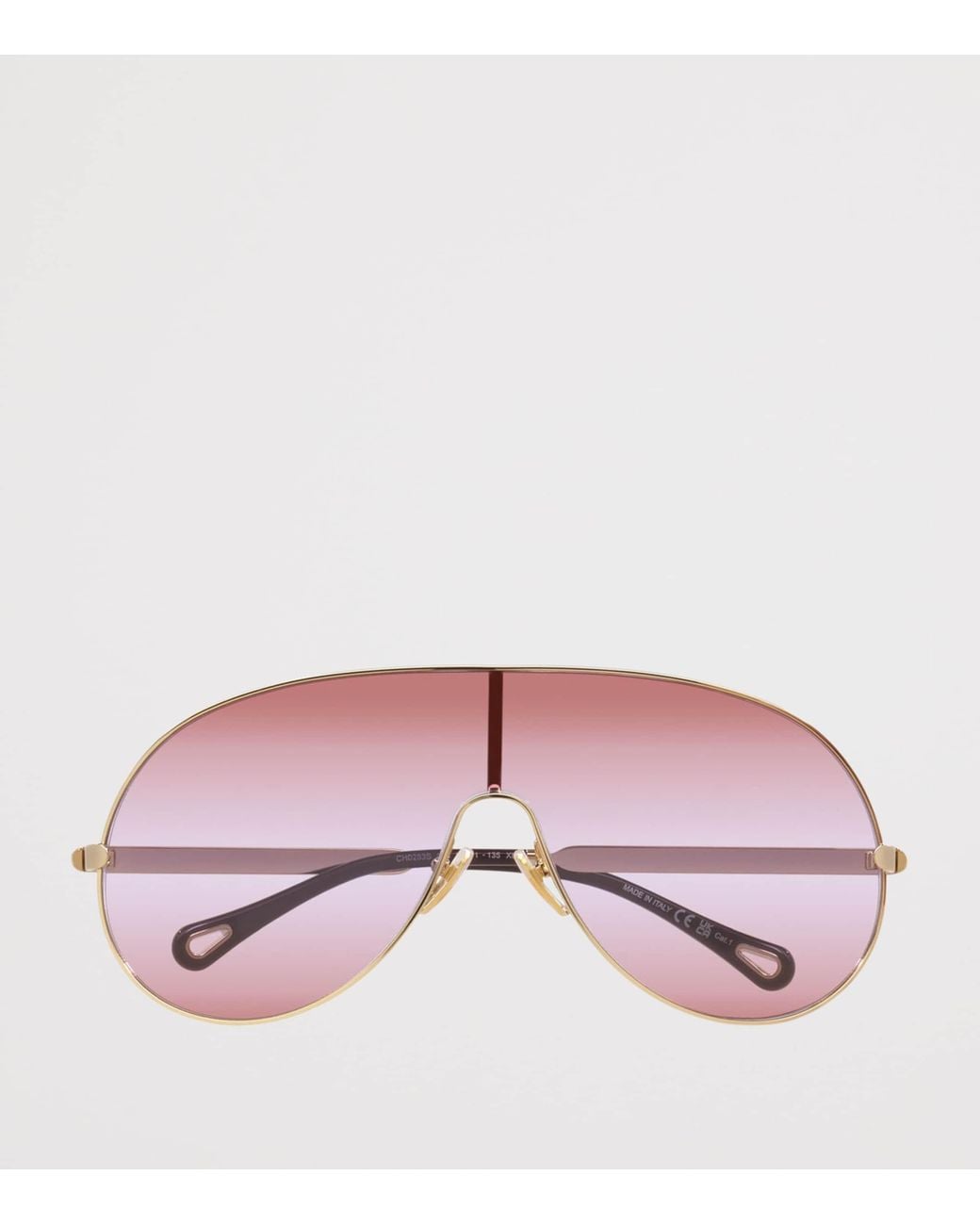 Chloé Purple Metal Aly Shield Sunglasses