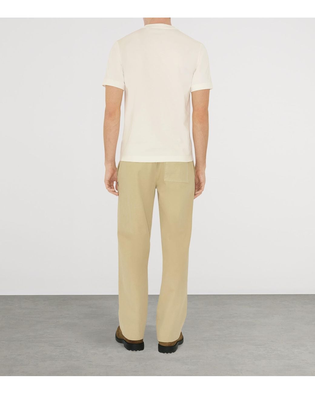 Burberry Natural Knight Stamp Cotton T-Shirt for men