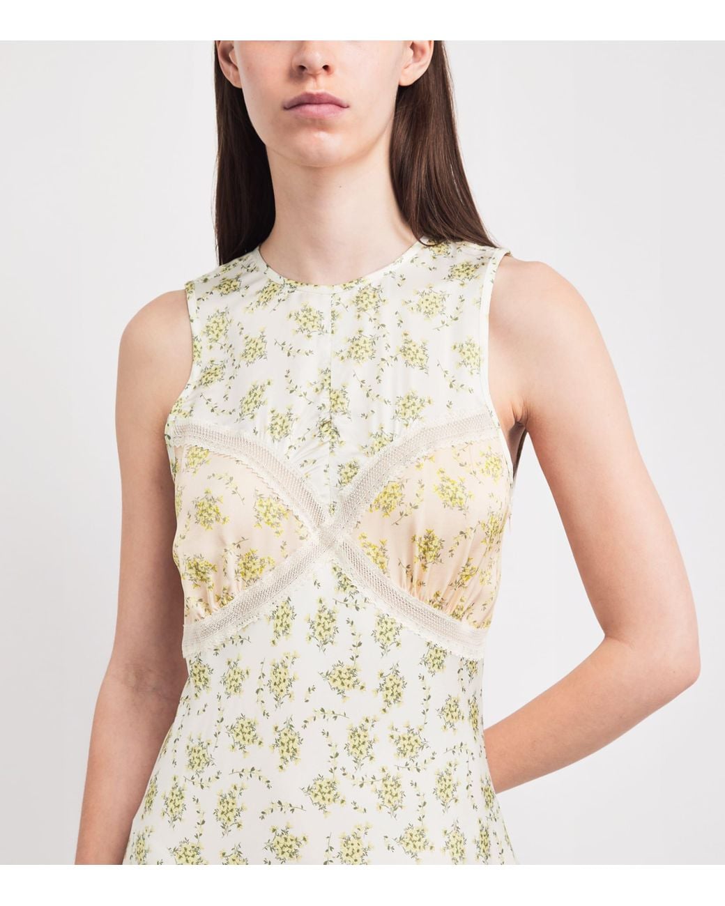 Sandro White Floral Print Maxi Dress