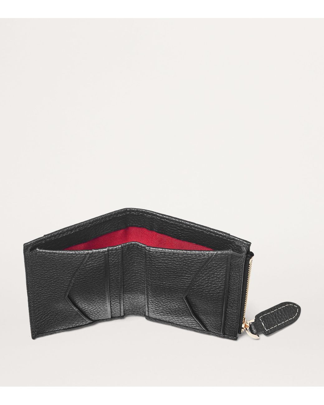 Aspinal Black Leather Hudson Coin And Card Holder