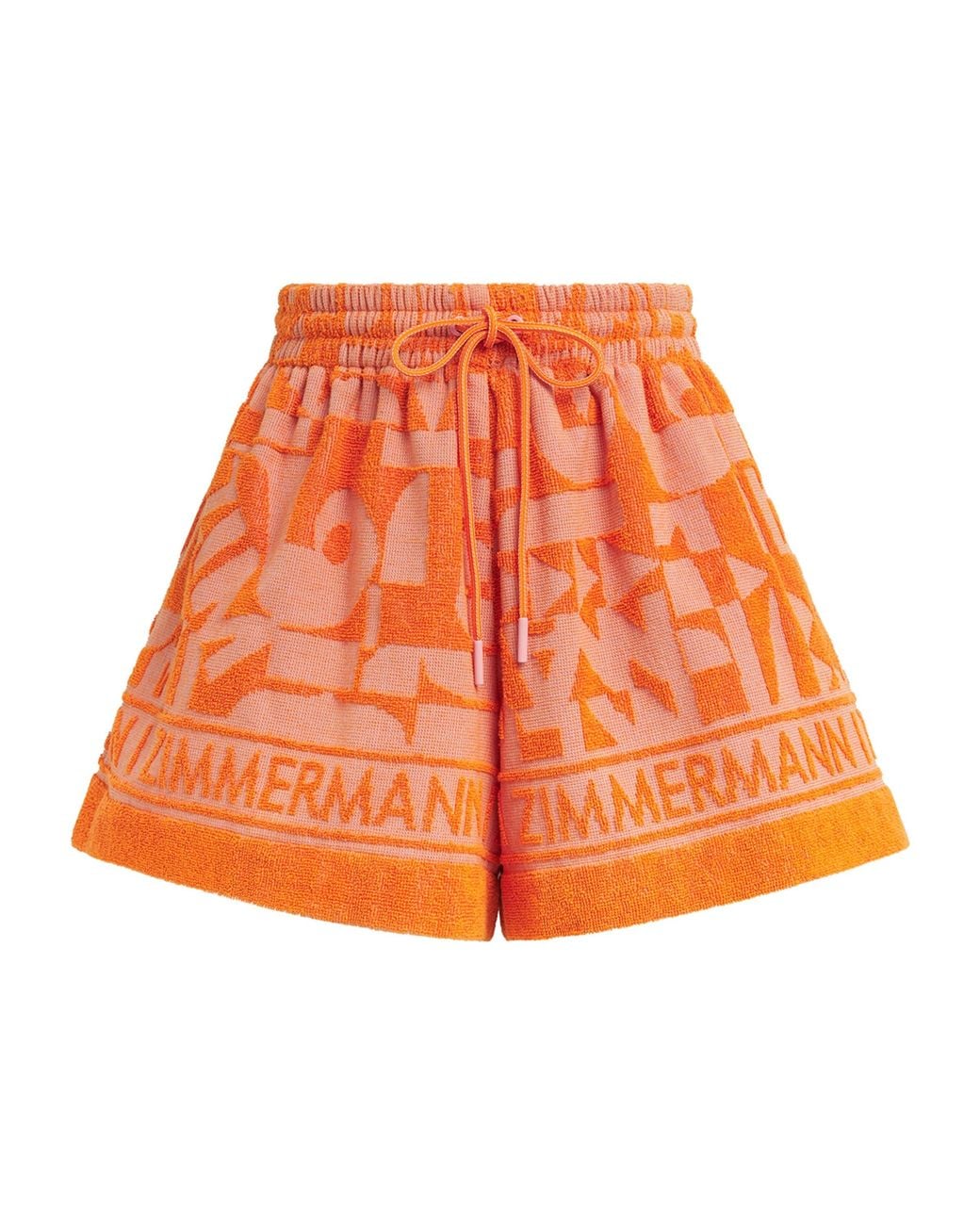 Zimmermann Orange Terry Solstice Shorts