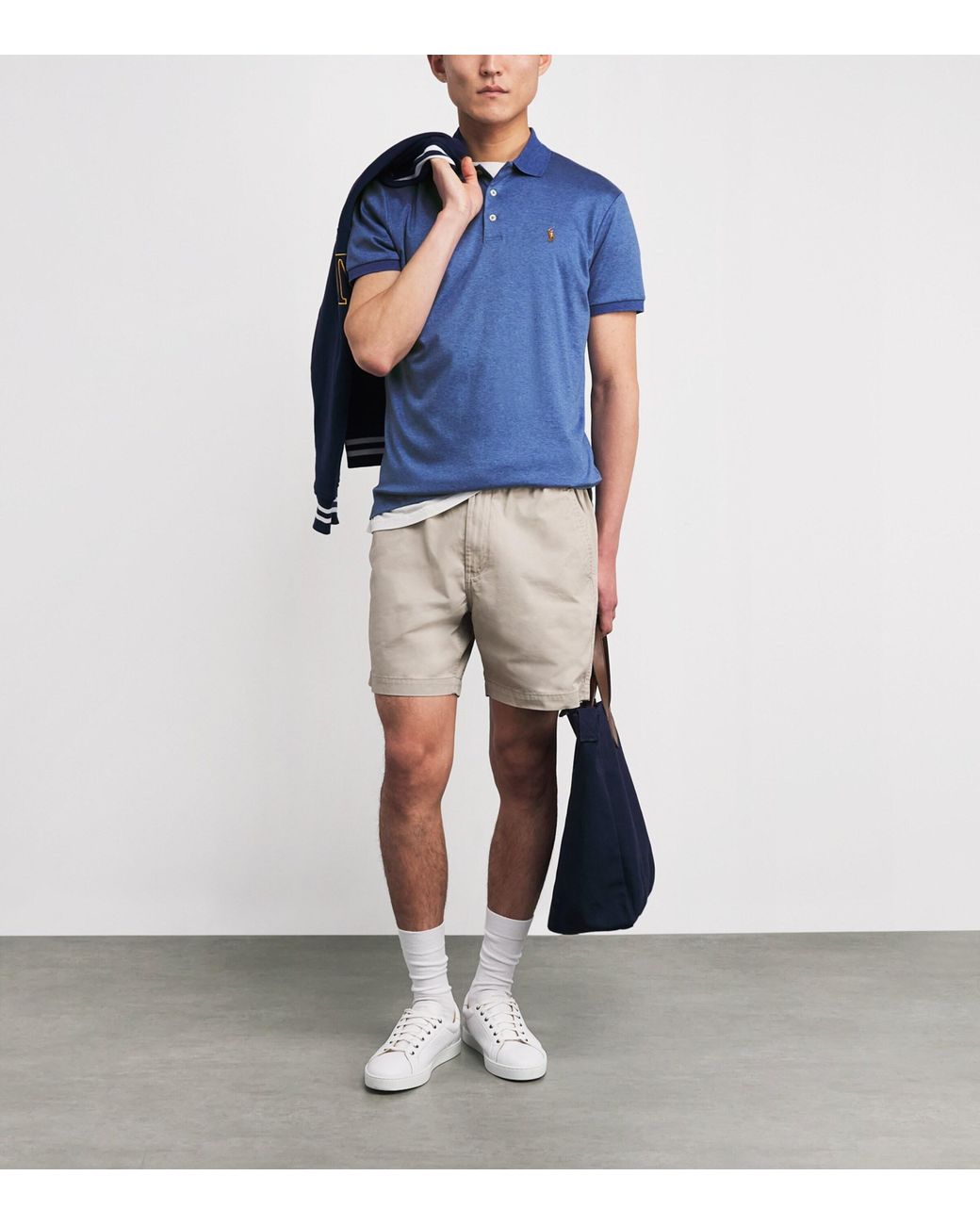 Polo Ralph Lauren Blue Pima Cotton Polo Shirt for men
