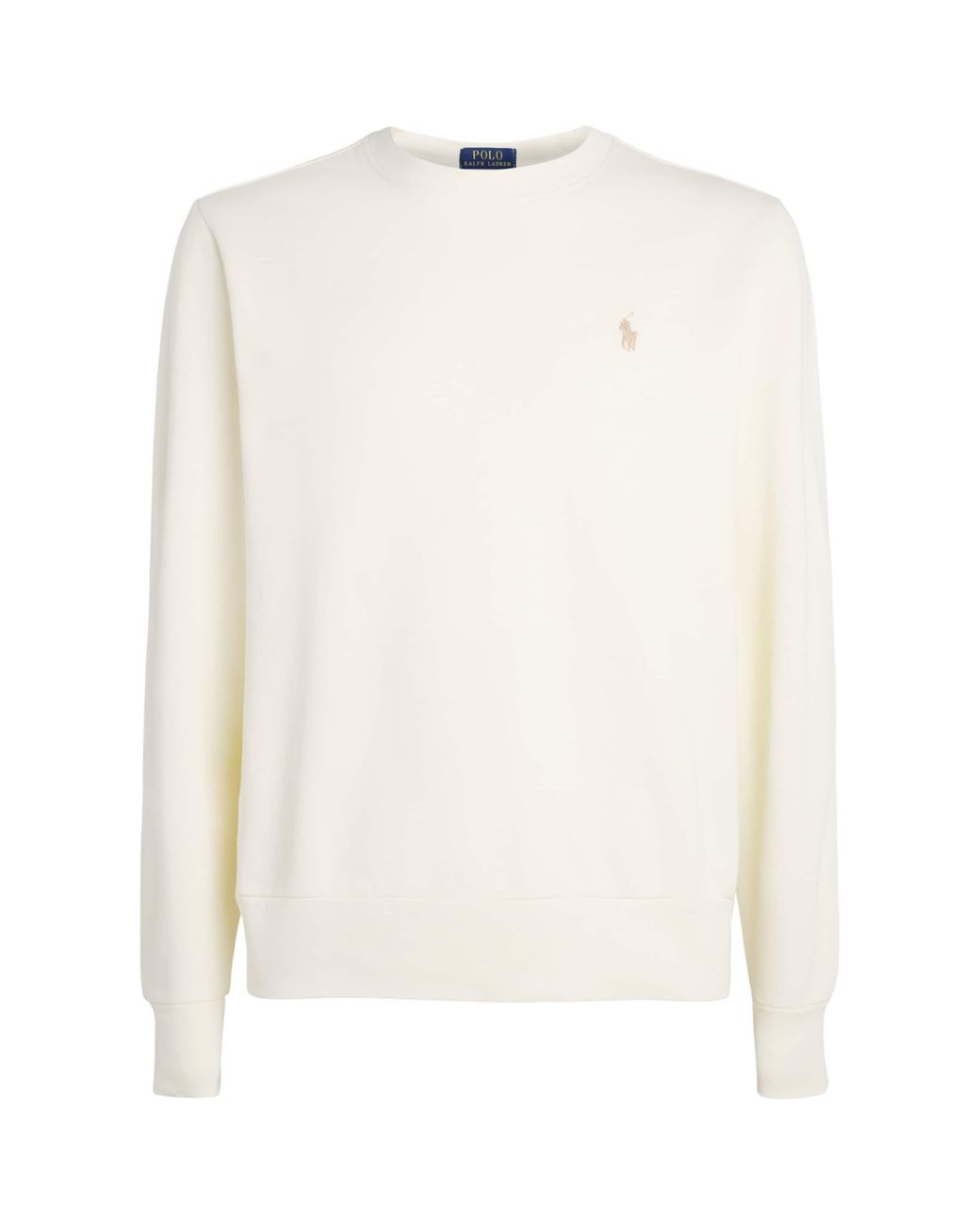 Polo Ralph Lauren White Cotton Loopback Fleece Sweatshirt for men