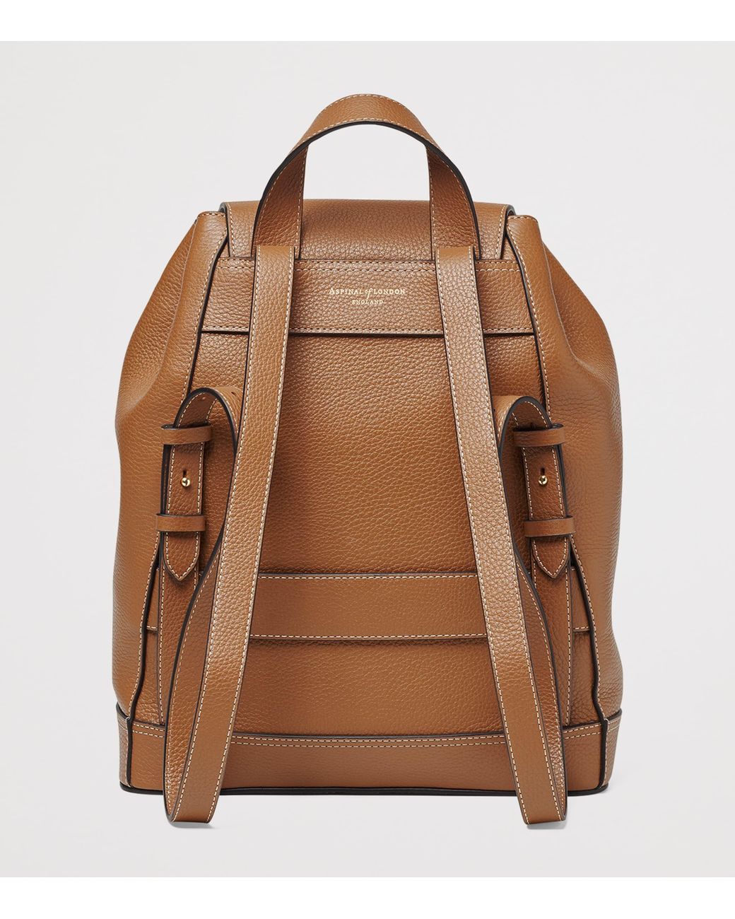 Aspinal Brown Small Leather Hudson Backpack