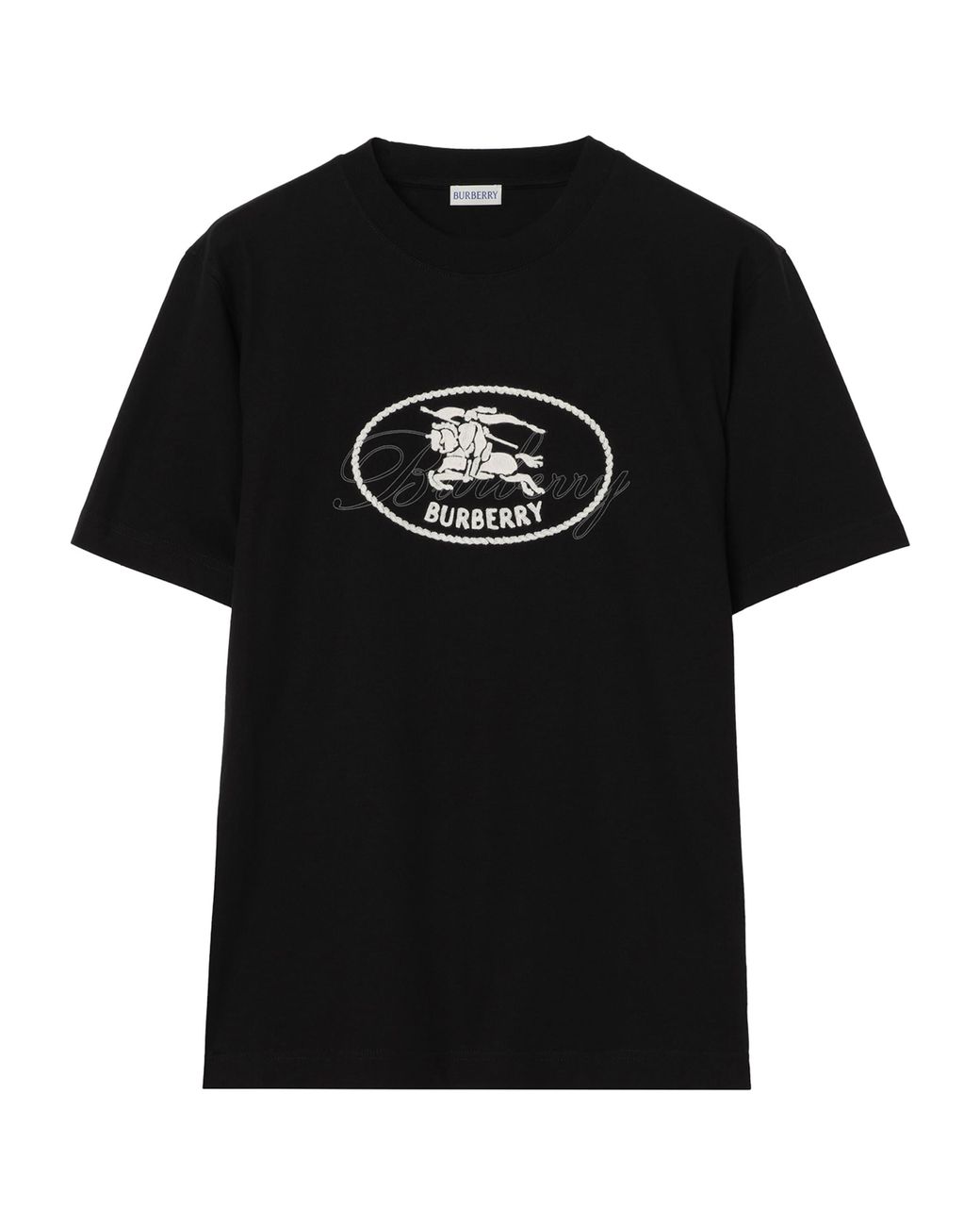 Burberry Black Ekd Stamp T-Shirt for men