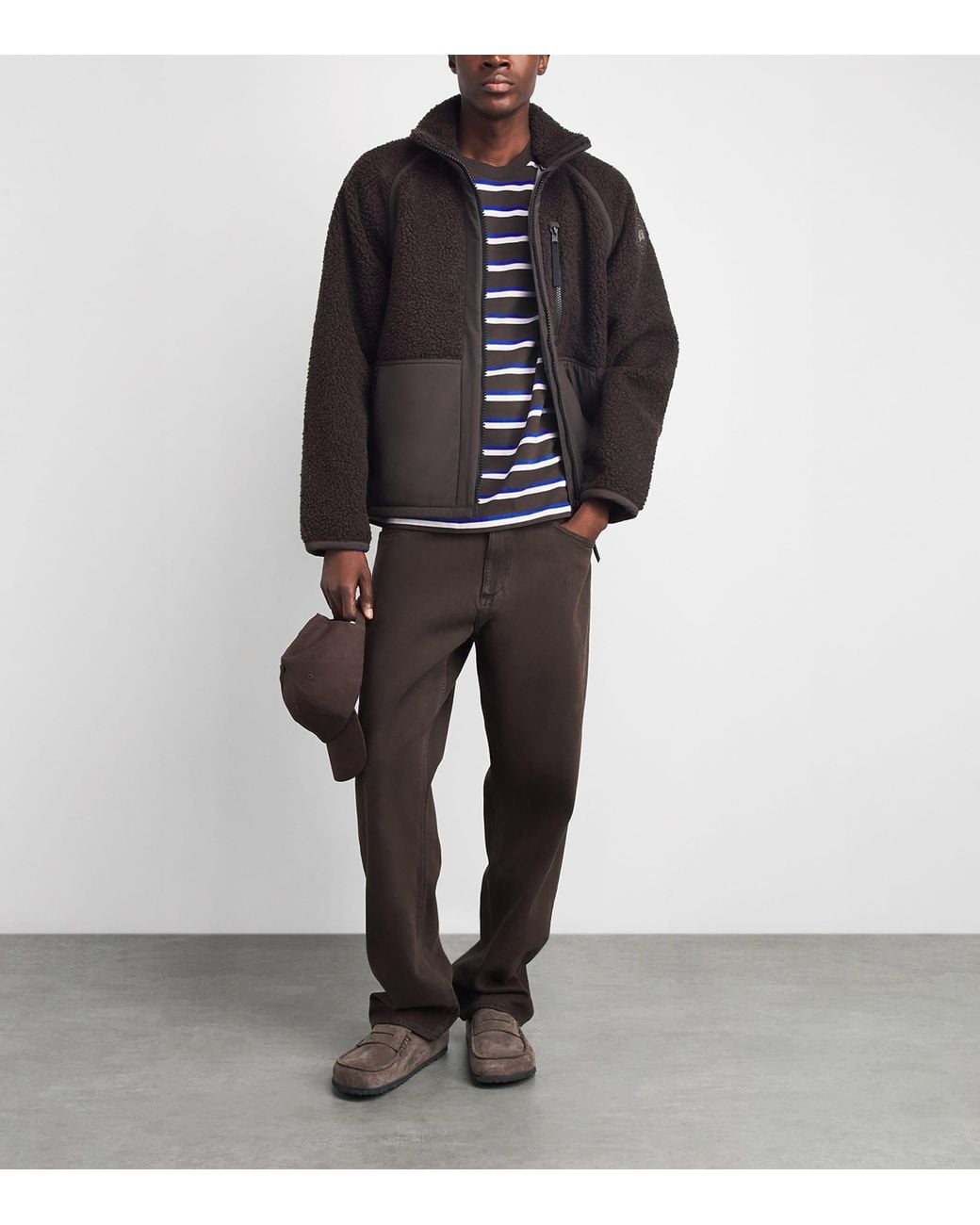 Canada Goose Blue Organic Cotton Stripe Vantage T-Shirt for men