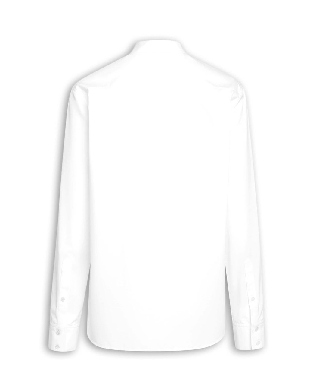 Alaïa White Cotton Poplin Plastron Shirt