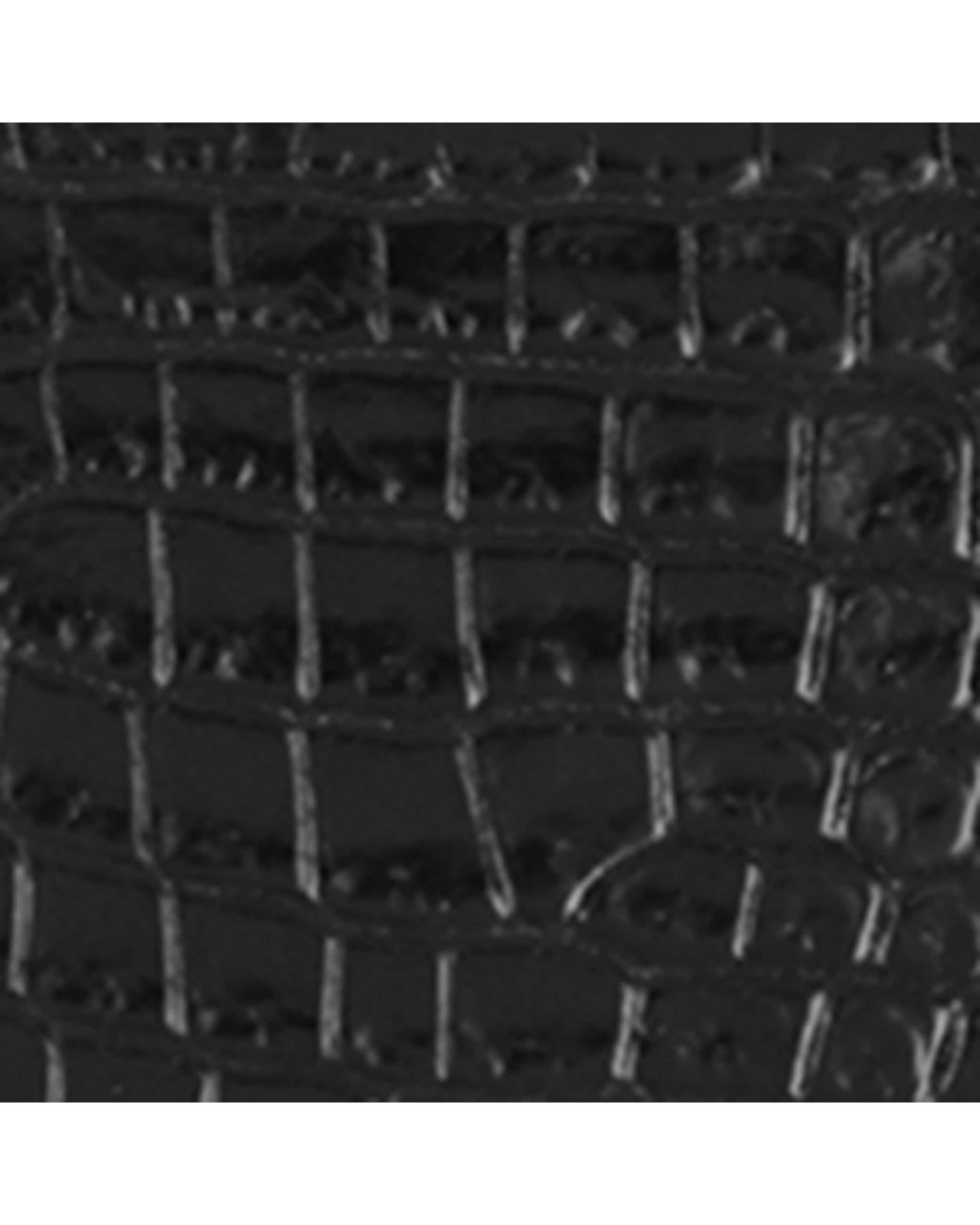Saint Laurent Black Medium Sunset Croc-Embossed Shoulder Bag