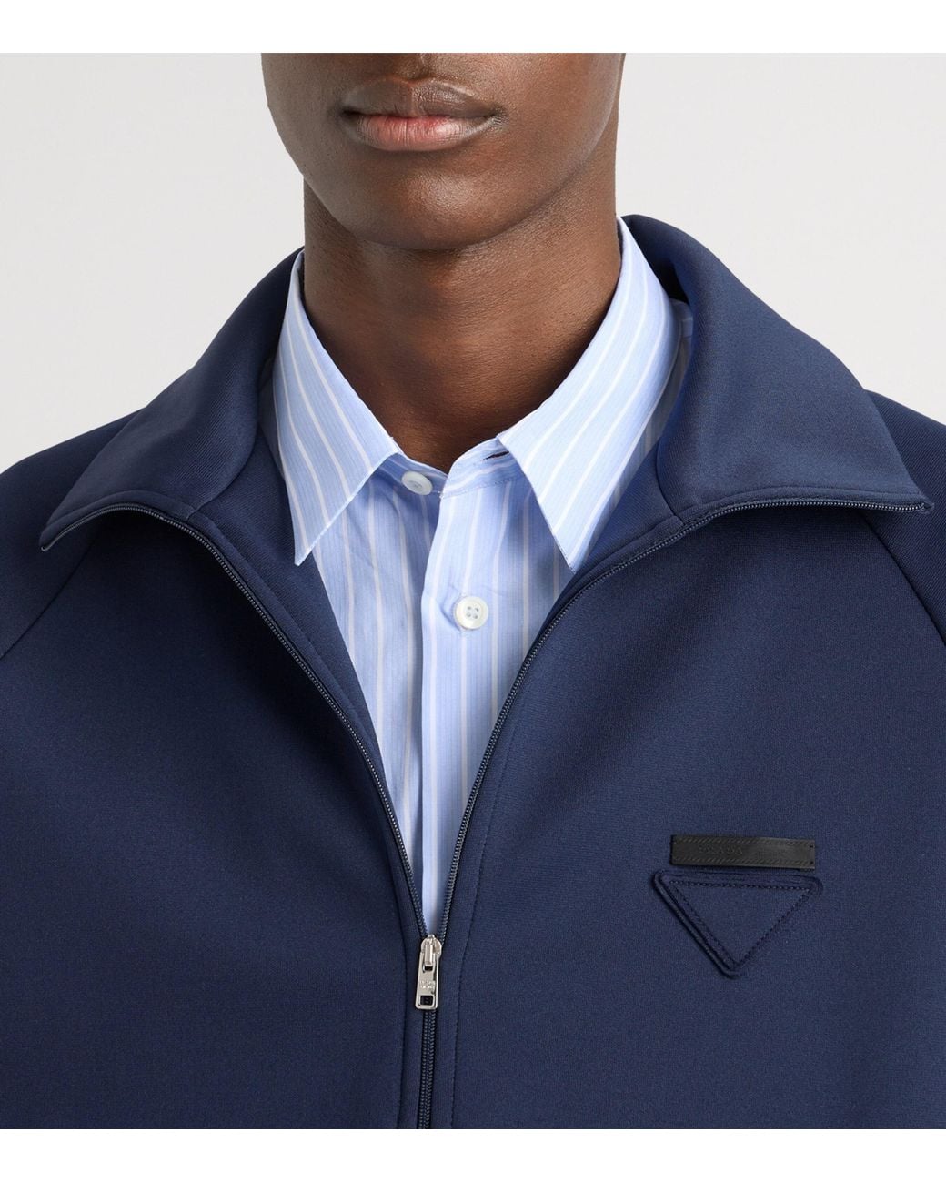 Prada Blue Technical Slim Jacket for men
