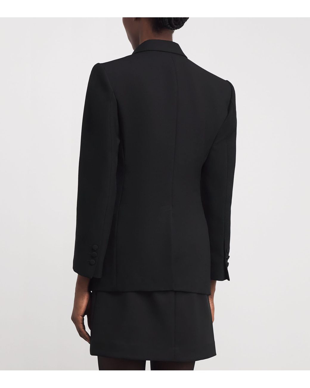 Sandro Black Satin-Collar Blazer