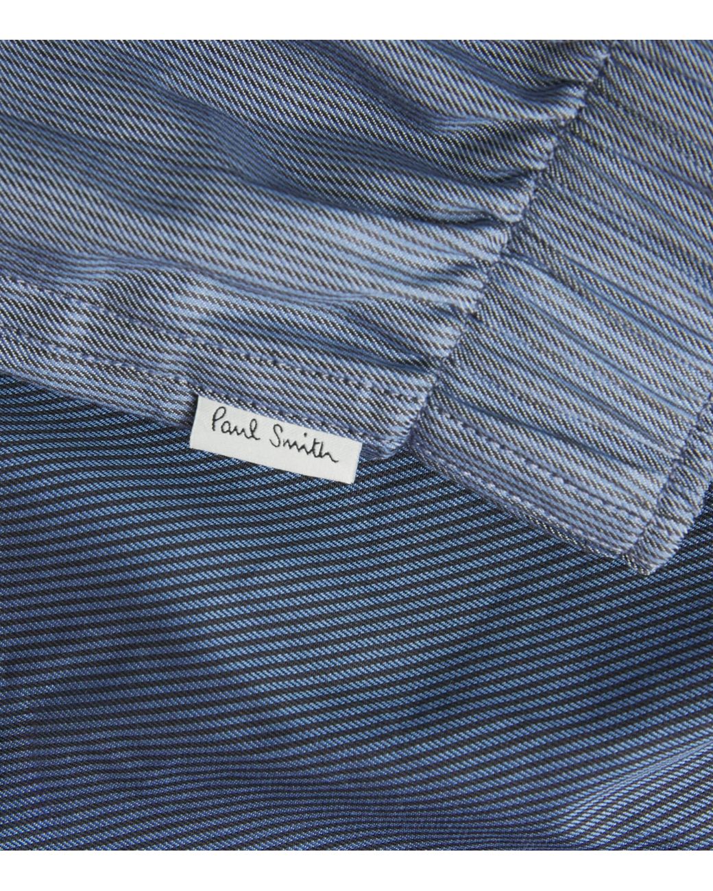 Paul Smith Blue Cotton Stripe Boxer Shorts for men