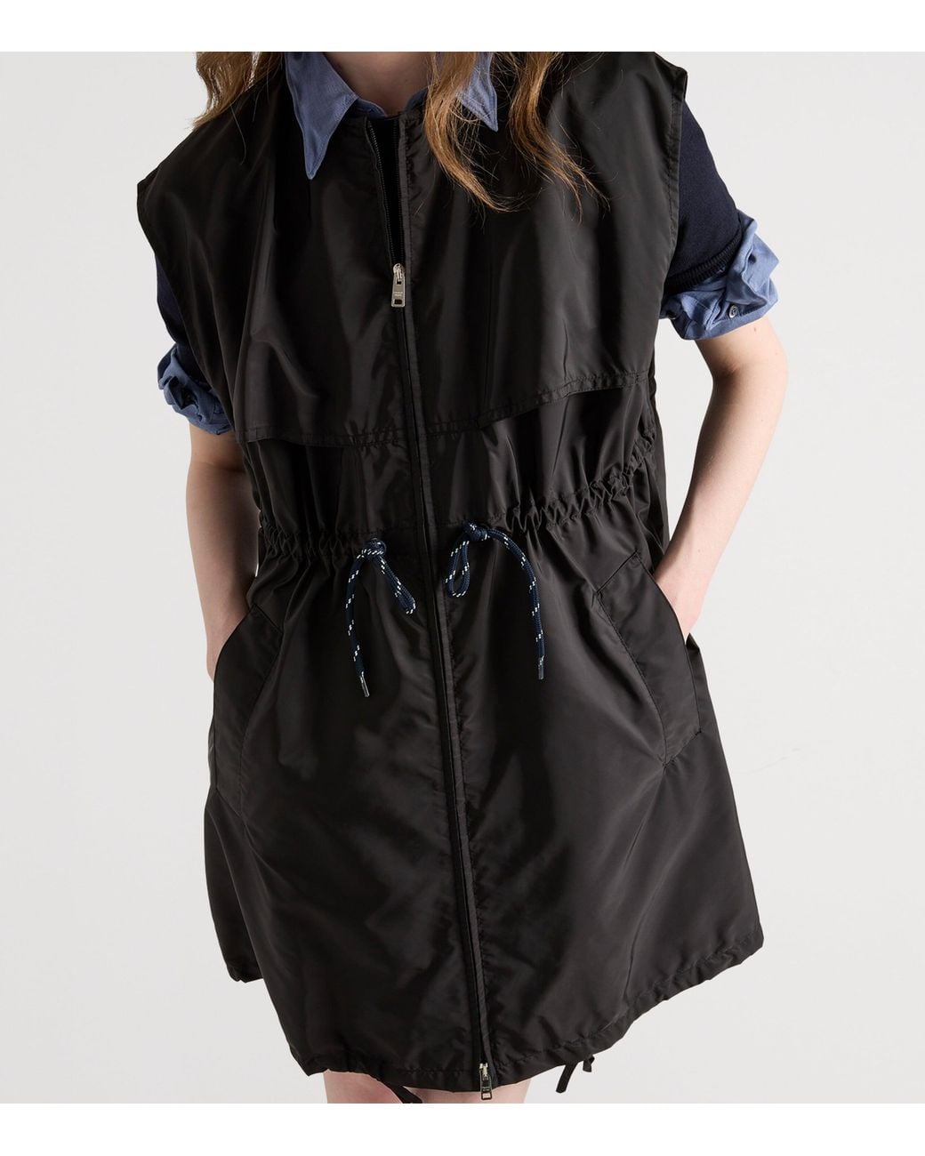 Prada Black Re-Nylon Mini Dress