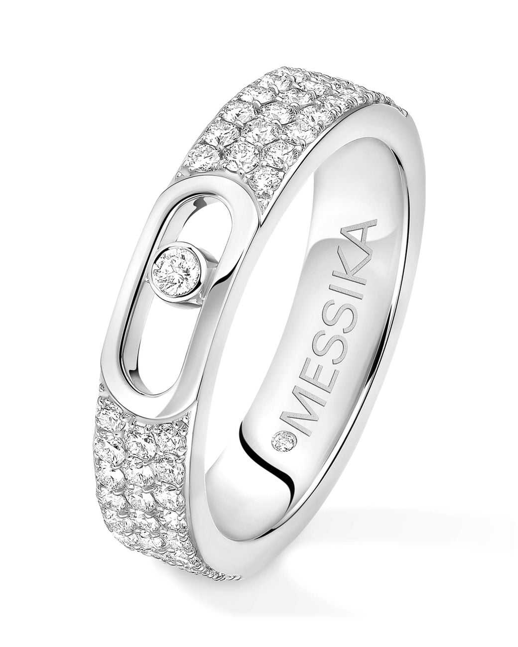 Messika White Move Joaillerie And Diamond Pavé Wedding Ring