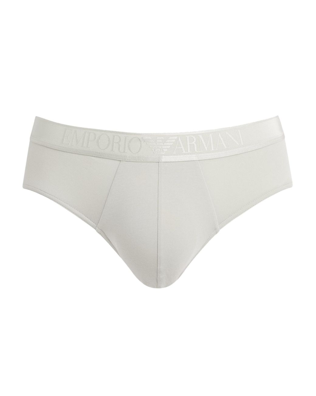 Emporio Armani White Modal Logo Briefs for men