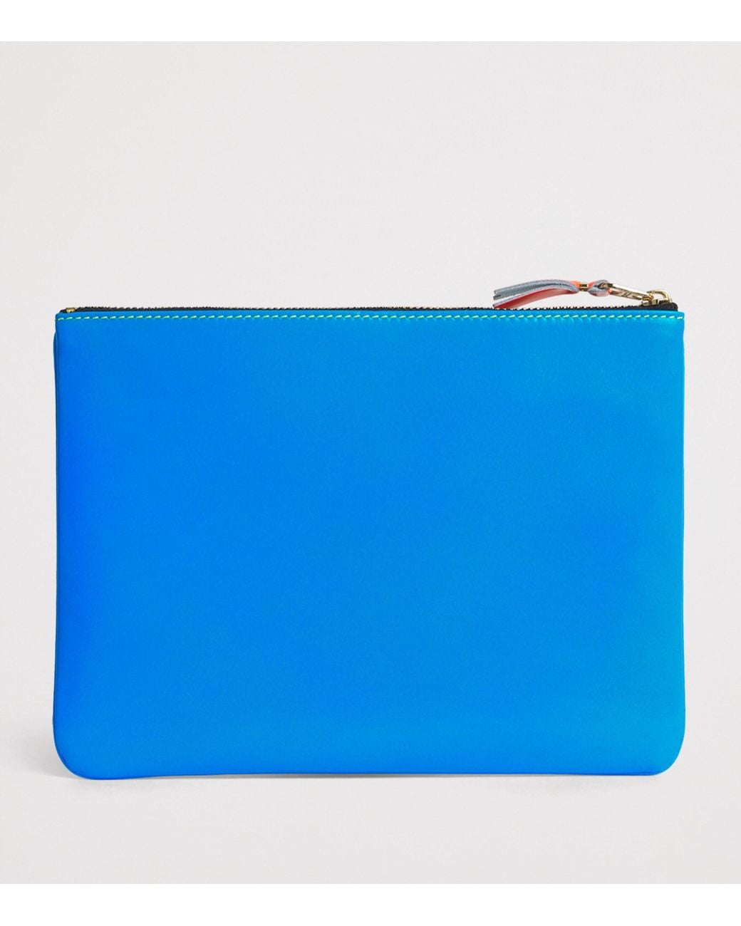 Comme des Garçons Green Large Leather Super Fluo Pouch for men