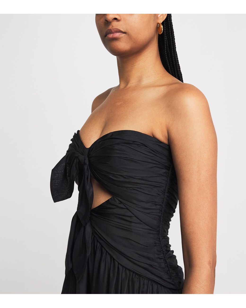 Zimmermann Black Silk Aster Midi Dress