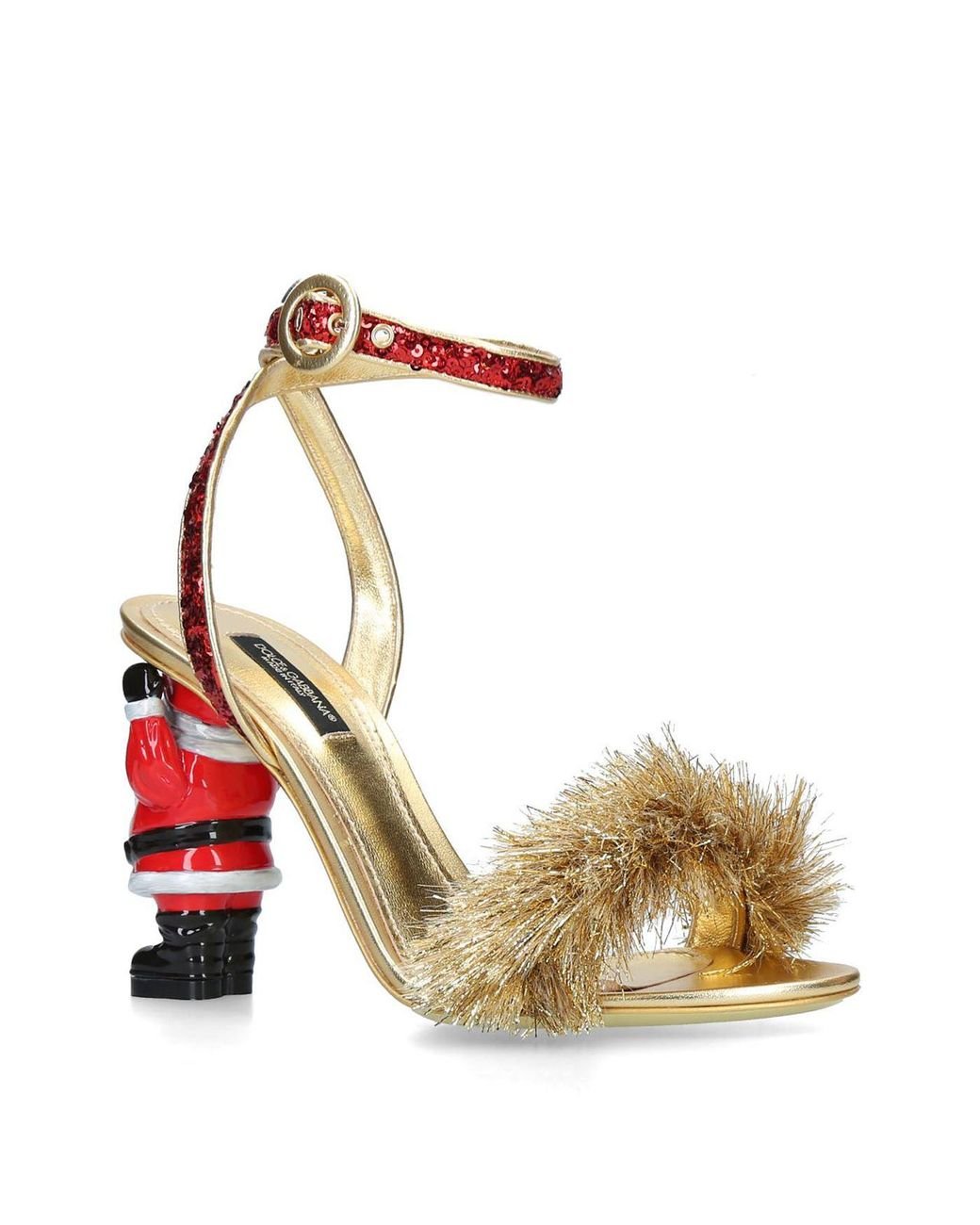 DOLCE & GABBANA キラ アンクルストラッフ サンタル 【関税込】 Dolce & Gabbana Santa Sandals 105 in Red | Lyst