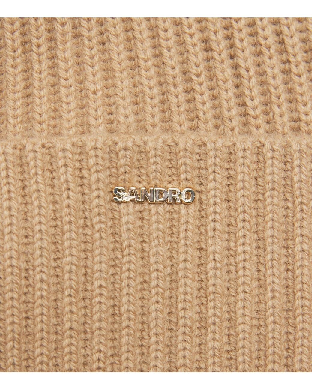 Sandro Natural Wool-Cashmere Beanie