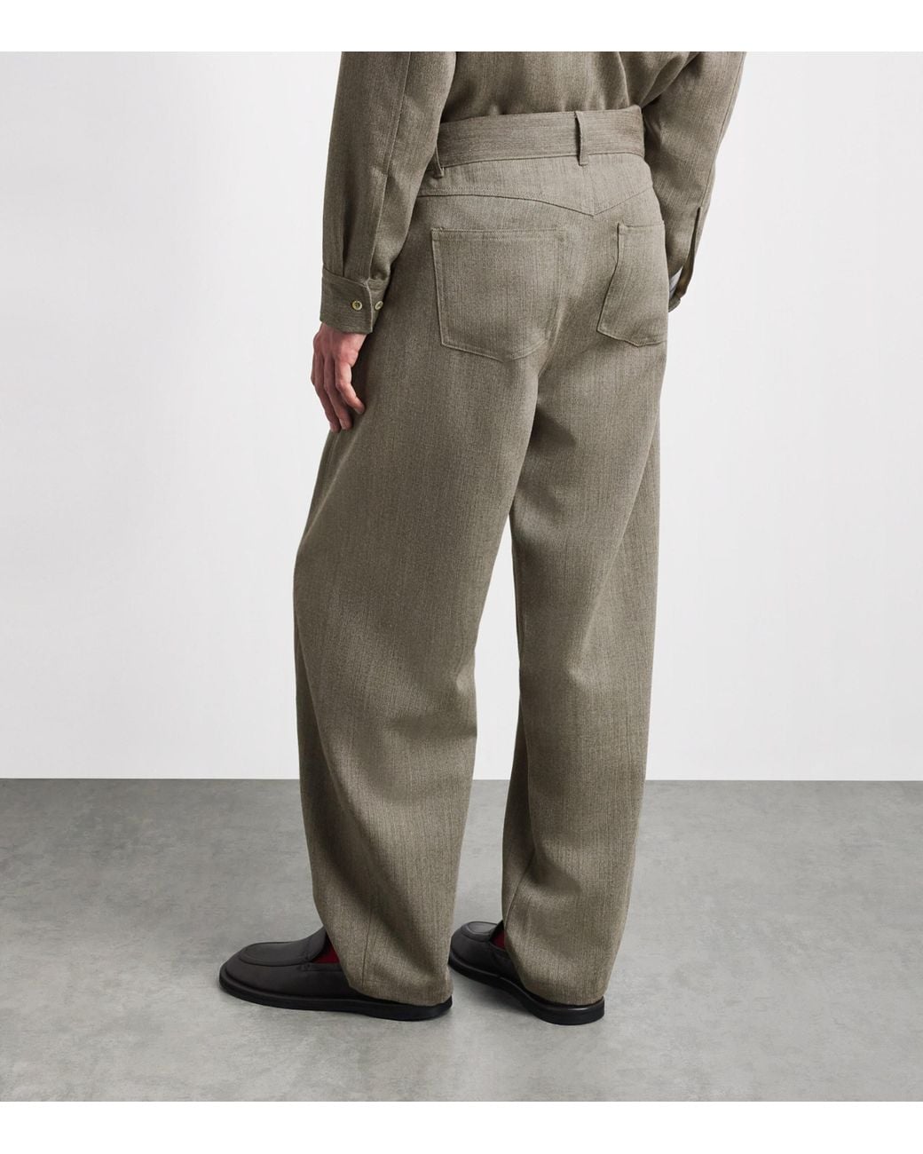 Séfr Gray Wool Nasedo Twisted Trousers for men