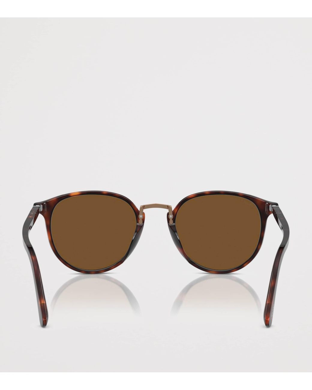 Persol Brown Acetate Rounded Square Sunglasses for men